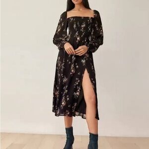 Reformation Cella Floral Dress in Marisol